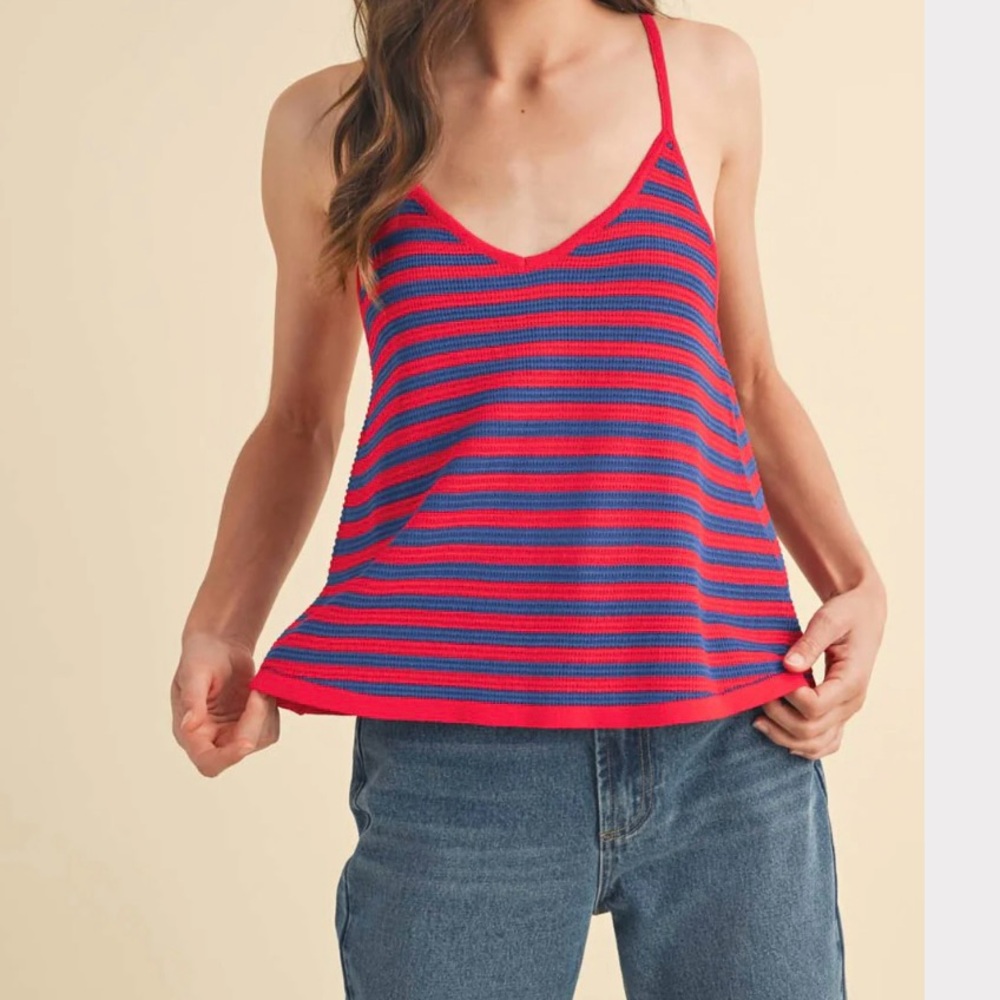 Wishlist STRIPED FLARE CAMI - NWT